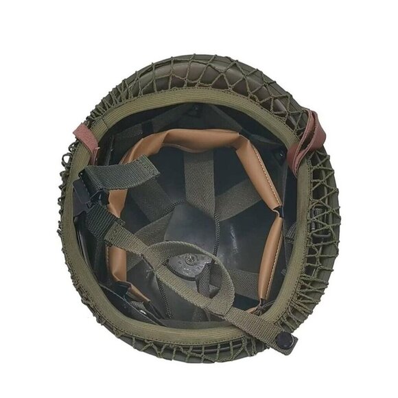 WWII US Army M1 Helmet Replica WW2 Metal Steel Shell With‎ Netting - Picture 3 of 11